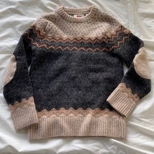 Fjallraven 100% Wool Ovik Knit Sweater size XXS